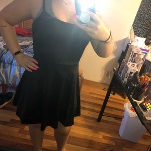Hot Topic plain black skater dress
